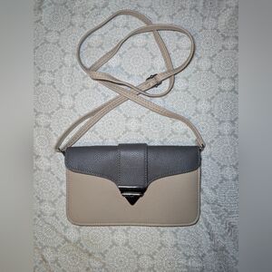 Pixie Mood Gray and Tan Crossbody Bag